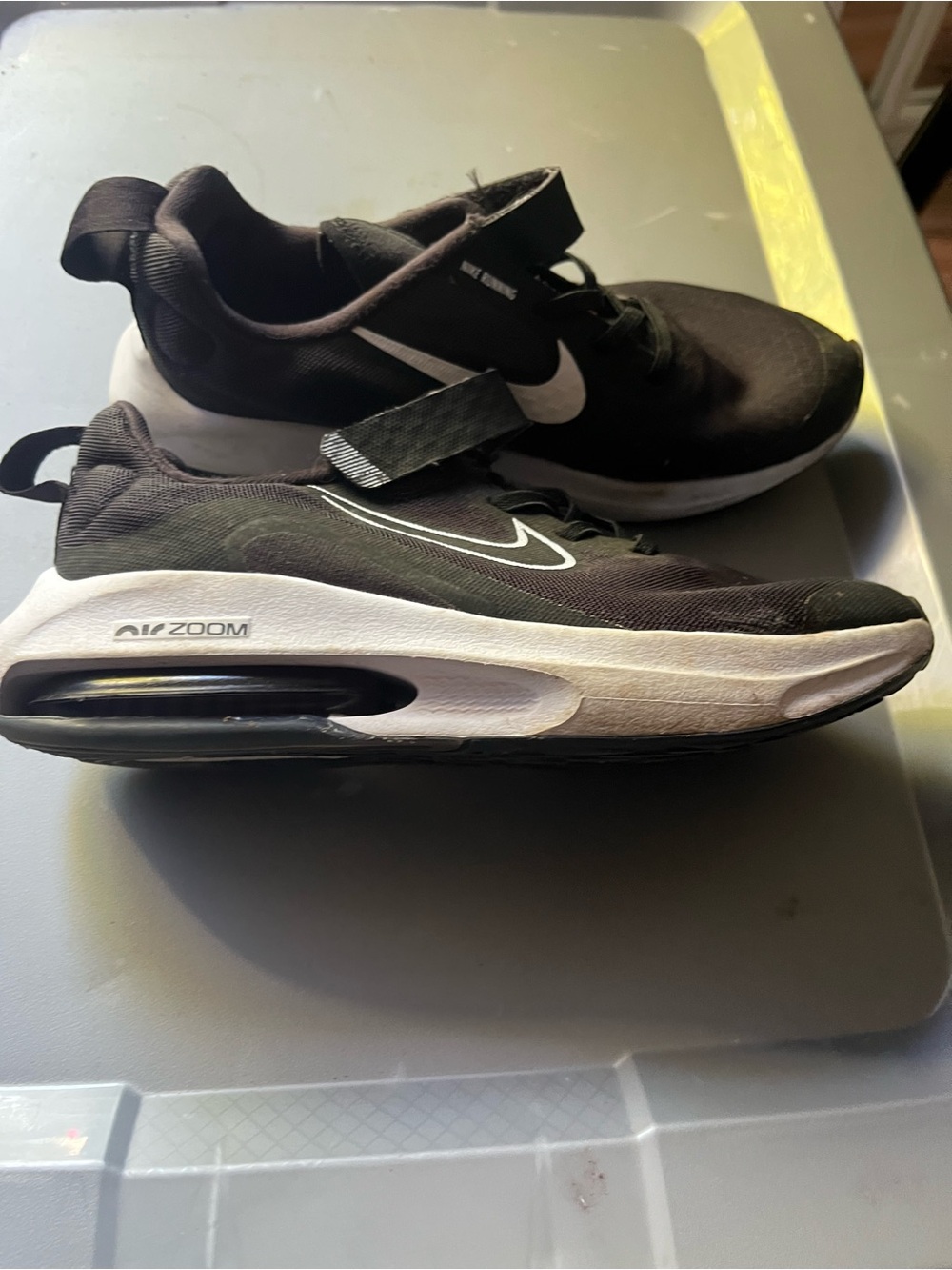 Nike Black Athletic Sneakers with White Swoosh - Picture 2 of 5